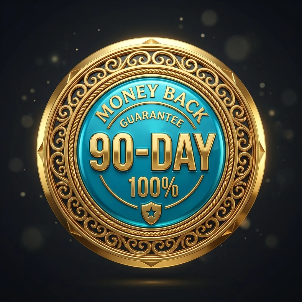 90-Day Money Back Guarantee Seal Badge